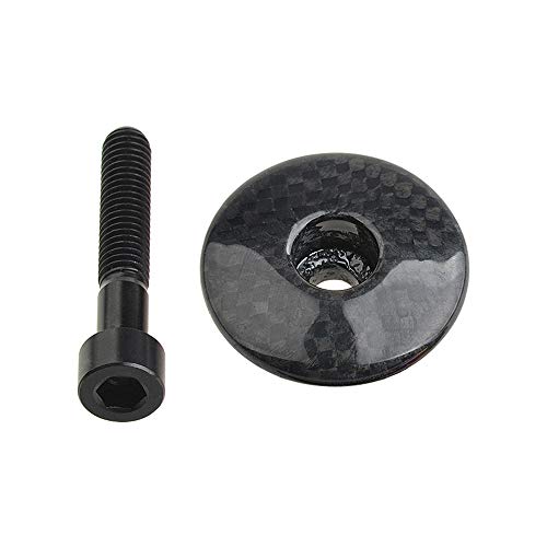 3K Carbon Fiber Lenkerkappe mit M6 x 35 mm Titan Bolzen schwarz glänzend 3K Carbon Fiber Lenkerkappe mit M6 x 35 mm Titan Bolzen schwarz glänzend von Wanyifa