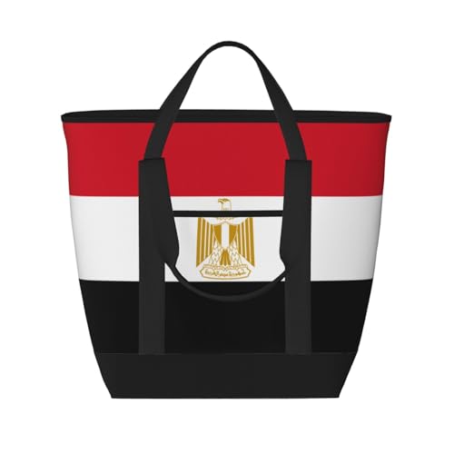 Isoliertasche mit ägyptischer Flagge, hält kalt, ideal für Lebensmittellieferungen, Reisen, Isolierung oder zum Kühlen am Strand von WapNo