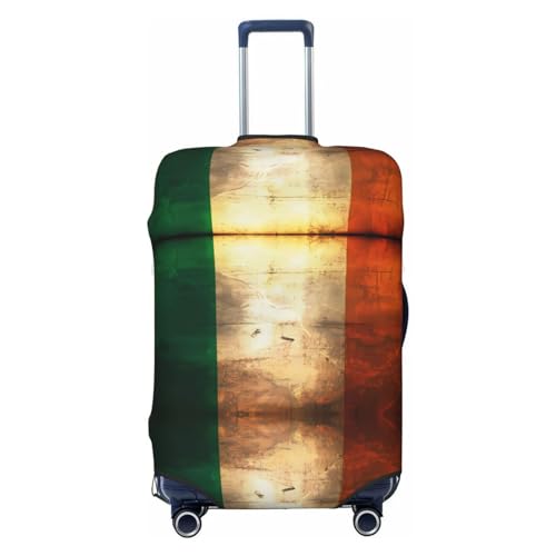 Reisegepäckhülle aus Holz, Vintage-Stil, Maryland-Flagge, für 45,7 - 81,3 cm Gepäck, waschbar, kratzfeste Gepäckabdeckung, Irische Flagge1, XL von WapNo