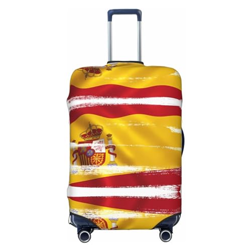 Reisegepäckhülle mit Spanien-Flagge, für 45,7-81,3 cm (18-32 Zoll) Gepäck, waschbar, kratz, Flagge Spaniens, M von WapNo