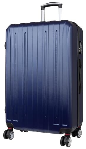 Warenhandel König Hartschalen Koffer Trolley Borsum - Farbe Blau - Gr. XL von Warenhandel König