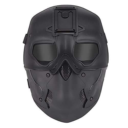 WarmHeartting Schutz Maske Taktische Maske Vollgesichtsschutz Wildmaske mit Nachtsichtadapterbasis für Halloween Armee Airsoft Paintball Jagd von WarmHeartting