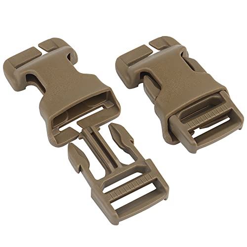 WarmHeartting 2 Stück 2,5 cm QASM Quick Attach Surface Mount Buckle Taktische Mil-Spec MOLLE PALS Gurtband Airsoft Jagdweste Modularer Befestigungspunkt, Braun WarmHeartting 2 Stück 2,5 cm QASM Quick Attach Surface Mount Buckle Taktische Mil-Spec MOLLE PALS Gurtband Airsoft Jagdweste Modularer Befestigungspunkt, Braun von WarmHeartting