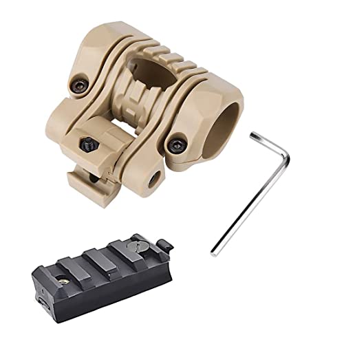 WarmHeartting Airsoft-Helmzubehör 25mm-Helm-Taschenlampenhalterung mit Wing-Loc-Adapter, taktischer Klemmclip für Fast Mich-Helm, ARC-Schiene, fünf Winkeldrehungen WarmHeartting Airsoft-Helmzubehör 25mm-Helm-Taschenlampenhalterung mit Wing-Loc-Adapter, taktischer Klemmclip für Fast Mich-Helm, ARC-Schiene, fünf Winkeldrehungen von WarmHeartting