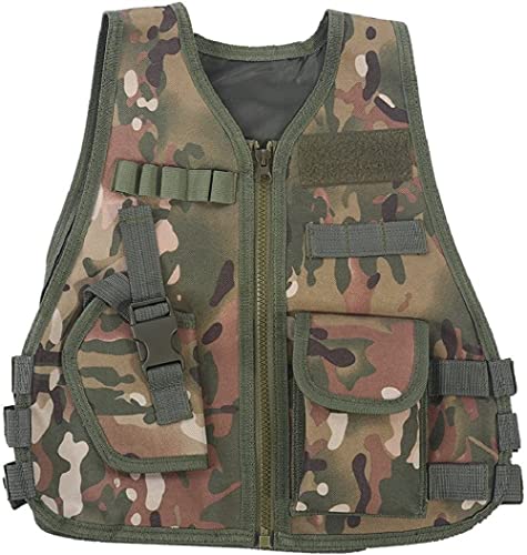 WarmHeartting Kinder Taktische Weste Camouflage Kampfweste für die Jagd CS Spiele Airsoft Paintball Militärische Leichte Einstellbare WarmHeartting Kinder Taktische Weste Camouflage Kampfweste für die Jagd CS Spiele Airsoft Paintball Militärische Leichte Einstellbare von WarmHeartting