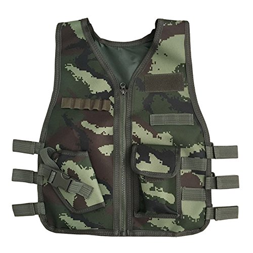 WarmHeartting Kinder Taktische Weste Camouflage Kampfweste für die Jagd CS Spiele Airsoft Paintball Militärische Leichte Einstellbare WarmHeartting Kinder Taktische Weste Camouflage Kampfweste für die Jagd CS Spiele Airsoft Paintball Militärische Leichte Einstellbare von WarmHeartting