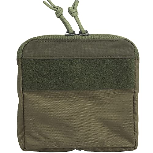 WarmHeartting Tactical Storage Pouch Kangaroo Insert Half Pocket Innentasche Mit Klettverschluss, Kompatibel Mit Dope Front Flap Airsoft Zubehör, Grün, L von WarmHeartting