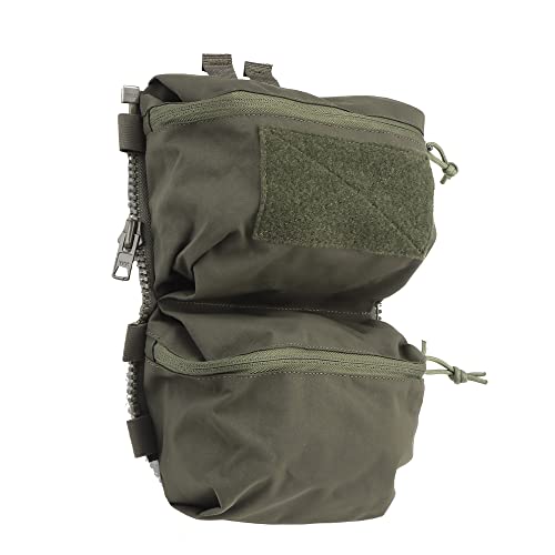 WarmHeartting Taktische Rückwand Doppeltasche GP Pocket Tasche mit Comm Routing Loop, Tactical Zip-on Panel Pouch Erweiterungstaschen für FCPC Weste Military Gear von WarmHeartting