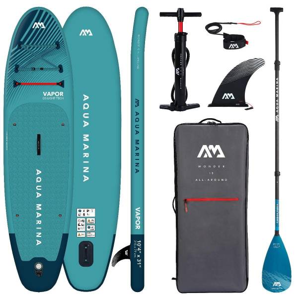 AQUA MARINA VAPOR 10.4 iSUP Board Set Stand Up Paddle Carbon Guide Paddel AQUA MARINA VAPOR 10.4 iSUP Board Set Stand Up Paddle Carbon Guide Paddel von WassersportEuropa