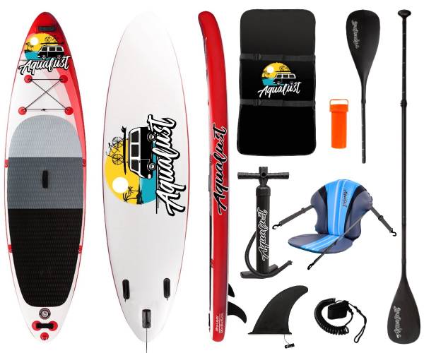 AQUALUST 10'6" SUP Board Stand Up Paddle Surf-Board Kajak Paddel Sitz 320x81cm von WassersportEuropa