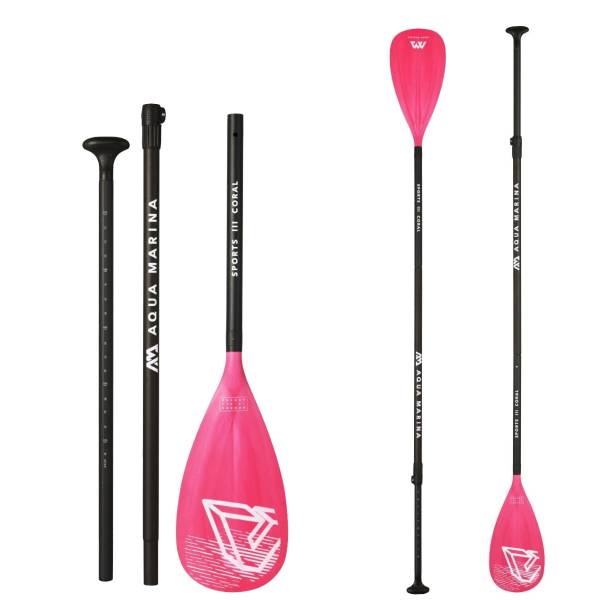 Aqua Marina SPORTS III Coral Adjustable Alu Paddel Paddle 175-220cm 3-teilig Aqua Marina SPORTS III Coral Adjustable Alu Paddel Paddle 175-220cm 3-teilig von WassersportEuropa