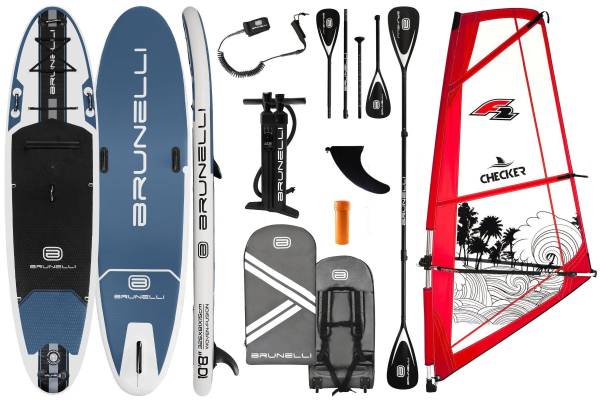 BRUNELLI 10.8 Windsurf iSUP Board aufblasbar Stand Up Paddle Checker 4,5qm Rigg BRUNELLI 10.8 Windsurf iSUP Board aufblasbar Stand Up Paddle Checker 4,5qm Rigg von WassersportEuropa