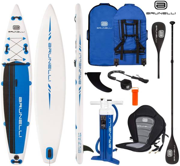 BRUNELLI 12.6 Premium SUP Touring iSUP Double Layer Surf-Board 381cm von WassersportEuropa