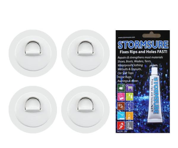 BRUNELLI D-RING PAD Set SUP Board Kajaksitz Befestigung 4x Patch inkl 15g Kleber BRUNELLI D-RING PAD Set SUP Board Kajaksitz Befestigung 4x Patch inkl 15g Kleber von WassersportEuropa