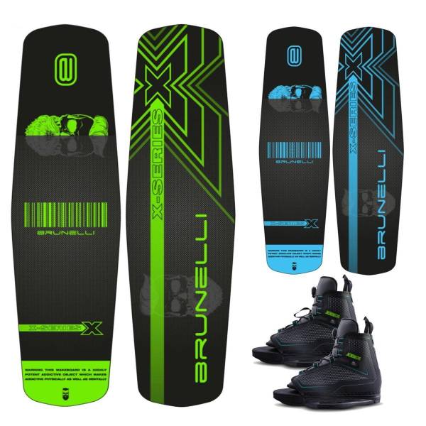 BRUNELLI Wood Flex Pro Cable Park SET Wakeboard Grindbase Jobe Maze Wake Bindung von WassersportEuropa