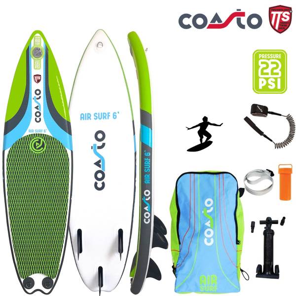 COASTO Air Surf 6? inflatable Surfboard Wellenreiten mit festen Finnen 180x51... COASTO Air Surf 6? inflatable Surfboard Wellenreiten mit festen Finnen 180x51... von WassersportEuropa