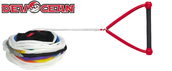 DEVOCEAN Sport Series 4 Section Wakeboard-Leine mit Hantel von WassersportEuropa