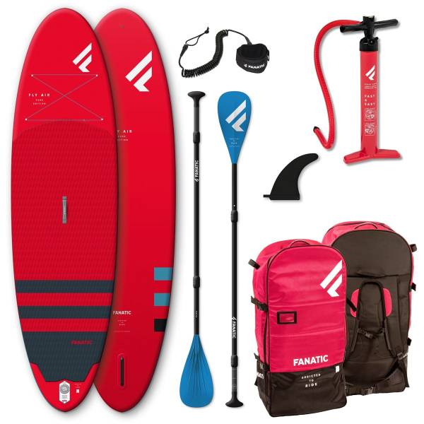 Fanatic Fly Air Pure inflatable SUP 10.4 Stand up Paddle Board mit Pure Padde... von WassersportEuropa