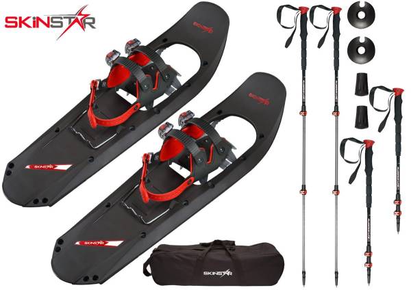 SKINSTAR Schneeschuh 25 INCH Schneeschuhwandern bis 100 kg mit Tourenski Stock von WassersportEuropa