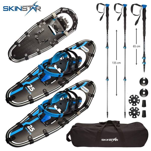 SKINSTAR Schneeschuhe 25" SET Alu-Rahmen Schneeschuhwandern Tourenski Stock SKINSTAR Schneeschuhe 25" SET Alu-Rahmen Schneeschuhwandern Tourenski Stock von WassersportEuropa