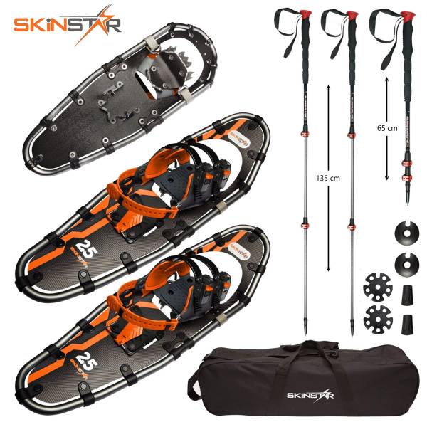 SKINSTAR Schneeschuhe 25" SET Alu-Rahmen Schneeschuhwandern Tourenski Stock SKINSTAR Schneeschuhe 25" SET Alu-Rahmen Schneeschuhwandern Tourenski Stock von WassersportEuropa