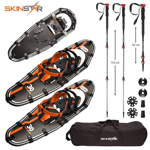 SKINSTAR Schneeschuhe 30" SET Alu-Rahmen Schneeschuhwandern Tourenski Stock SKINSTAR Schneeschuhe 30" SET Alu-Rahmen Schneeschuhwandern Tourenski Stock von WassersportEuropa