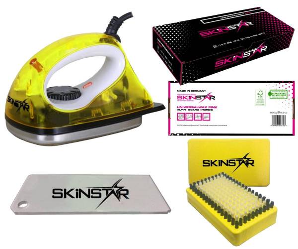 SKINSTAR Starter Ski Wachs Set, Wachsbügeleisen Bürste Wachs Gelb SKINSTAR Starter Ski Wachs Set, Wachsbügeleisen Bürste Wachs Gelb von WassersportEuropa
