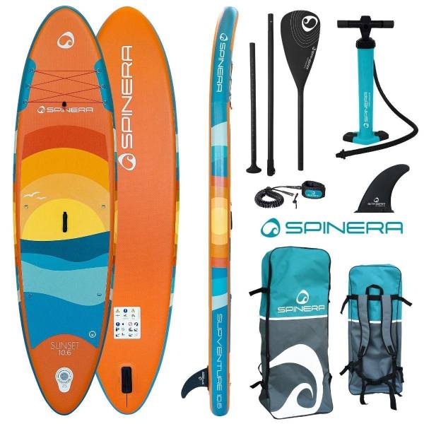 SPINERA Supventure SUNSET 10'6" DLT iSUP Board Stand Up Paddle Komplettset von WassersportEuropa