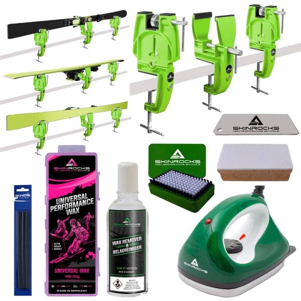SkinRocks Skiwachs Profi Set 8-teilig Skispanner Bügeleisen Wax Ski Vice green SkinRocks Skiwachs Profi Set 8-teilig Skispanner Bügeleisen Wax Ski Vice green von WassersportEuropa