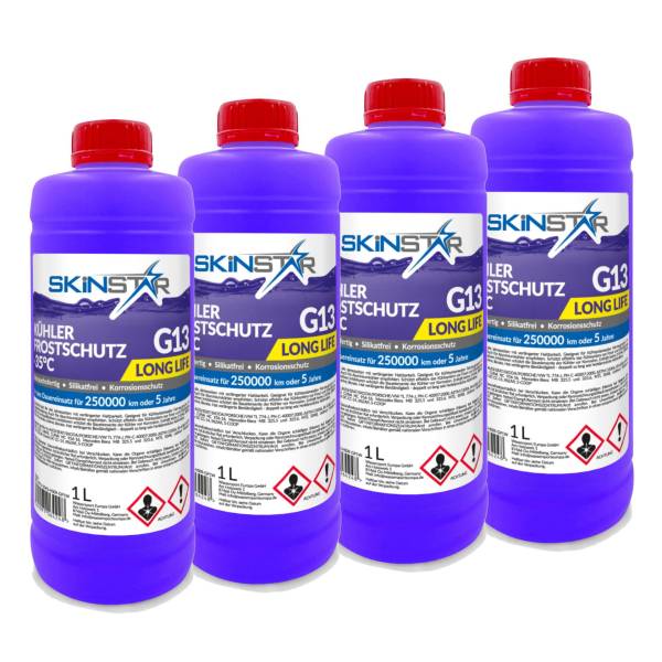 SkinStar G13 Kühlerfrostschutz -35°C Kühlflüssigkeit Kühlmittel Schutz Auto 4l SkinStar G13 Kühlerfrostschutz -35°C Kühlflüssigkeit Kühlmittel Schutz Auto 4l von WassersportEuropa