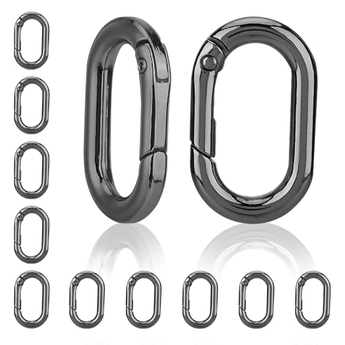 WatDenyFine 10 Stück Oval Karabiener Karabinerhaken Metall Mini Karabiner Carabiner Karabinerhaken SchlüsselanhäNger Kleine Karabinerhaken Schlüssel Karabiner für Schlüssel Anhänger Rucksäcke(Schwarz) WatDenyFine 10 Stück Oval Karabiener Karabinerhaken Metall Mini Karabiner Carabiner Karabinerhaken SchlüsselanhäNger Kleine Karabinerhaken Schlüssel Karabiner für Schlüssel Anhänger Rucksäcke(Schwarz) von WatDenyFine