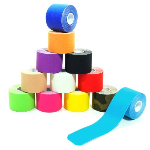 5 Rollen Kinesiologie Tape Wawaki 5 m x 5,0 cm in 12 Farben, Farbe:dunkelblau von Wawaki