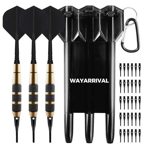 WayArrival 3er Set Soft Tip Darts mit Haftstarken Saugnäpfen & Bruchfesten Schäften – 18g Profi-Wurfpfeile, 30 Ersatztips, Sicherheitsgeprüft + Stoßfester Case WayArrival 3er Set Soft Tip Darts mit Haftstarken Saugnäpfen & Bruchfesten Schäften – 18g Profi-Wurfpfeile, 30 Ersatztips, Sicherheitsgeprüft + Stoßfester Case von WayArrival
