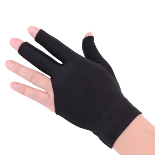 Wayfadacc Elastische Handschuhe für Herren und Damen, 3 Finger, Show-Handschuhe für Billard, Queue, Sportbekleidung auf der rechten oder linken Hand von Wayfadacc