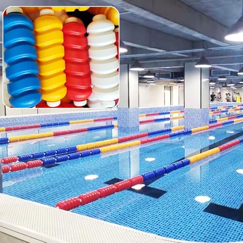 Trennboje, Poolteiler, Bahnlinien for Wettkampfschwimmbäder, 25 m, 23 m, 10 m, 9 m, Schwimmseil, Trennseil for Poolrennen, Tiefenmarkierung for Innen- und Außenbecken im Hof, schwimmendes Seil(L25m/82 von WchsTUmpxN