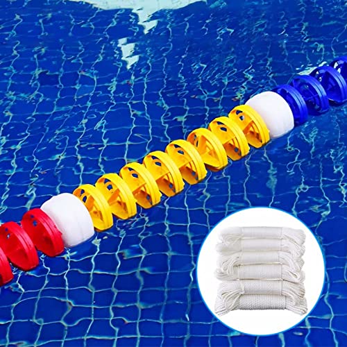 Trennboje, Poolteiler, Pool-Bahnlinie, Trennlinie, Pool-Bahnmarkierungen, Pool-Rennbahnlinie, Bojenkordon, schwimmende Pool-Teiler-Kits, Pool-Zubehör(Nylon Rope,L8m/26.24ft) von WchsTUmpxN