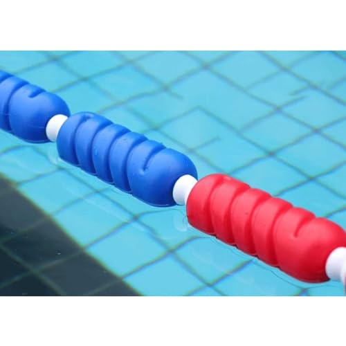 Trennboje, Poolteiler, Schwimmbecken-Bahntrennseil, schwimmende Dekorationspool-Leine, 1–23 m anpassbare Länge, Schwimmseil, Pool-Bojenmarkierung mit 2 Haken, 5 Farben(L8m/26ft) von WchsTUmpxN