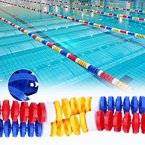 Trennboje, Poolteiler, schwimmendes Poolseil, Warnleine, 3 m bis 9 m Lange Poolbahnteiler, Ausrüstung for Unterteilen der Schwimmbahnen, 1 m, 14 Bojenbälle und 2 Haken(Nylon Rope,L4m/13.12ft) von WchsTUmpxN