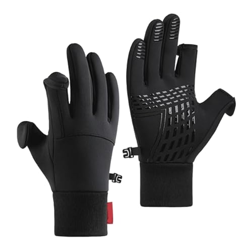 Winter-Fahrradausrüstung, Fahrradhandschuhe, wasserdichte Handschuhe, Eisangel-Handschuhe, rutschfeste Handschuhe, Eisangel-Ausrüstung, Winter, warme Handschuhe für Outdoor-Aktivitäten von Wcybym