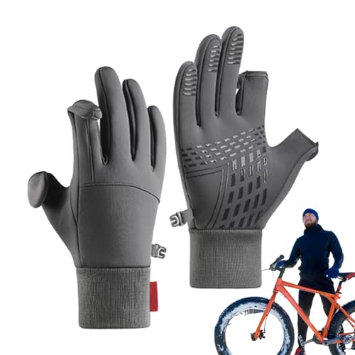 Winter-Fahrradausrüstung, Fahrradhandschuhe, wasserdichte Handschuhe, Eisangel-Handschuhe, rutschfeste Handschuhe, Eisangel-Ausrüstung, Winter, warme Handschuhe für Outdoor-Aktivitäten von Wcybym