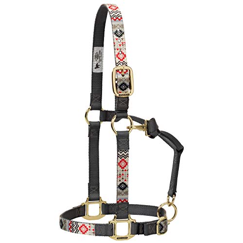 Weaver Leather Nylon Crimson Aztec Adjustable Chin and Throat Snap Halter, Average von Weaver Leather