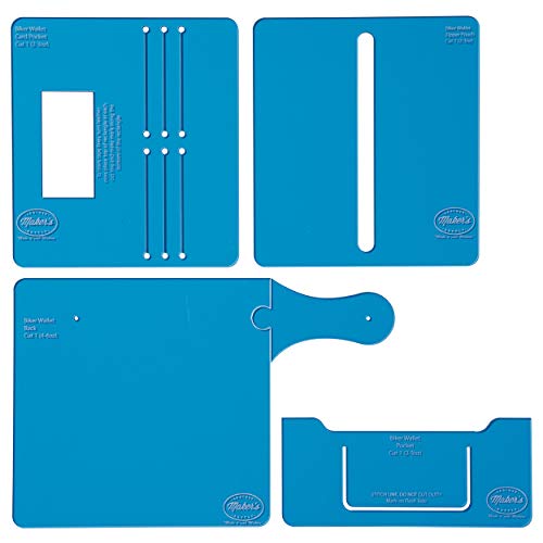 Weaver Leather Unisex-Erwachsene Biker/Trucker Wallet Template Set by Maker's Leather Supply Vorlage, blau Weaver Leather Unisex-Erwachsene Biker/Trucker Wallet Template Set by Maker's Leather Supply Vorlage, blau von Weaver Leather