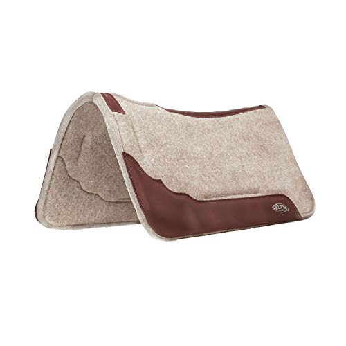 Weaver Leather Unisex-Erwachsene Synergy Contoured Wool Blend Felt Performance Saddle Pad Schabracke, hautfarben, 33" L x 32" W Weaver Leather Unisex-Erwachsene Synergy Contoured Wool Blend Felt Performance Saddle Pad Schabracke, hautfarben, 33" L x 32" W von Weaver Leather