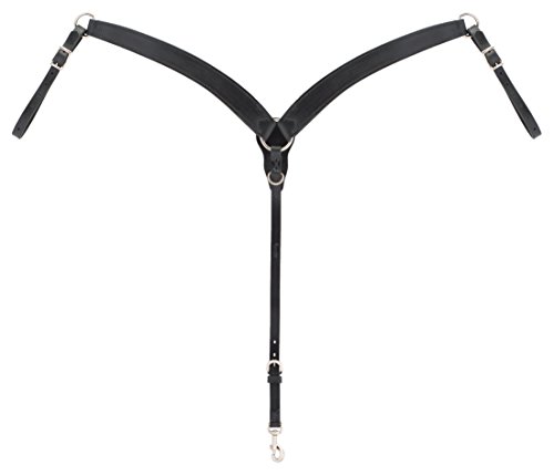 Weaver Leder schwarz Leder Konturierte Ring-in-Center Brust Halsband, schwarz von Weaver Leather