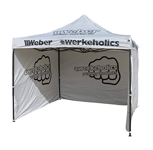 Weber #Werkeholics Easy-Up Zelt 3 x 3 m inkl. 3 Seitenwände grau Weber #Werkeholics Easy-Up Zelt 3 x 3 m inkl. 3 Seitenwände grau von Weber GmbH