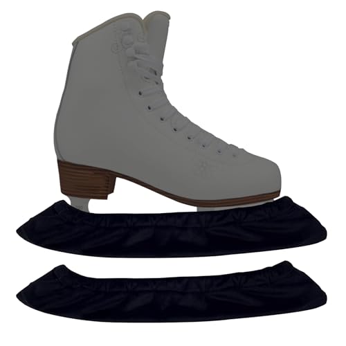 Eislaufklingenabdeckungen 1 Paar schwarze Eis Skate -Guards absorbierende Eislaufwäsche Soft Elastic Ese Skate Blade Protektor für Hockeyschlittschuhe Figuren Skates Eis Skates Eis Skate Blade Decken von Wedhapy