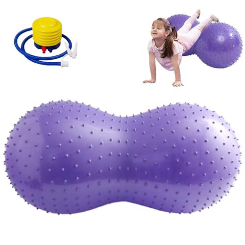 Erdnussball 35x18 Zoll Platzsicherer Erdnuss Gymnastikball mit Luftpumpe. Verdickter Erdnussball aus PVC für Kinder. Therapie. Schwangerschaft. Tragbarer Yogaball für das Fitnessstudio zu Hause. von Wedhapy