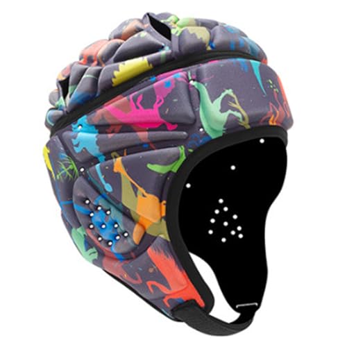 Headguards Soft Protective Verstellbares Helm Head Football Helme Schutz Kopfbedeckung mit Befestigungsband Schocksicherer Fußballhelm für Erwachsene, farbenfroh von Wedhapy