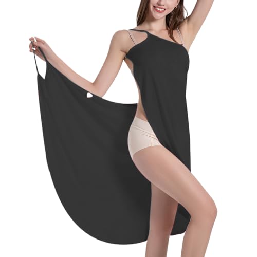 Wedhapy Bambuswickkleid Cover Up, Strand Sarongs für Frauen Wickelkleid Spaghetti -Gurt Rückenless Handtuch Abdeckung, Langer Badeanzug, Strandwickel um Kleider für Frauen schwarz S Wedhapy Bambuswickkleid Cover Up, Strand Sarongs für Frauen Wickelkleid Spaghetti -Gurt Rückenless Handtuch Abdeckung, Langer Badeanzug, Strandwickel um Kleider für Frauen schwarz S von Wedhapy