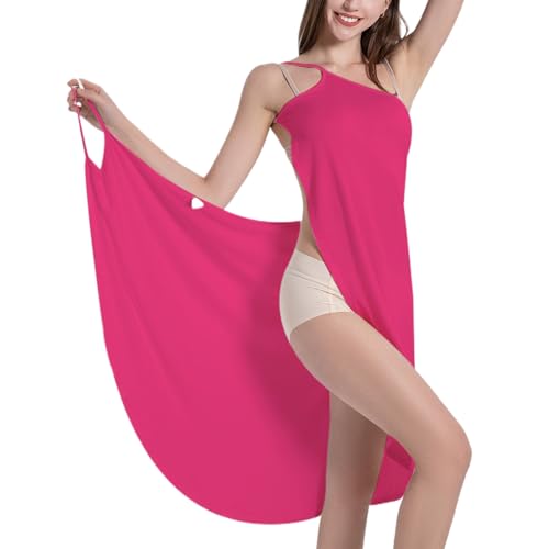 Wedhapy Bambuswickkleid Deck, Strand Sarongs für Frauen Wickel Kleid Spaghetti -Gurt Rückenless Handtuch Abdeckung, Langer Badeanzug, Strandverpackung um Kleider für Frauen l Typ 4 von Wedhapy